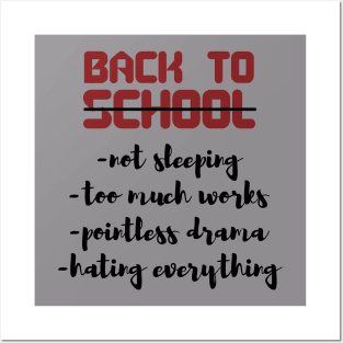 Back to school Funny Posters and Art